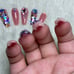 Multicolored Heart Press On Nails