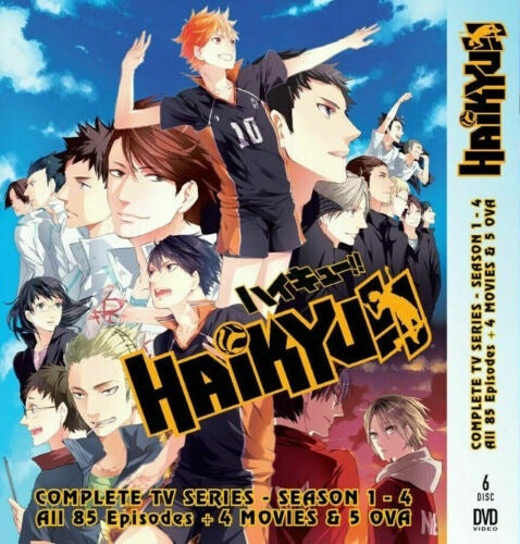 Haikyu!! (Season 1-4) DVD (1-85end + 4 Movie + 5OVA) DVD *** ENGLISH DUBBED