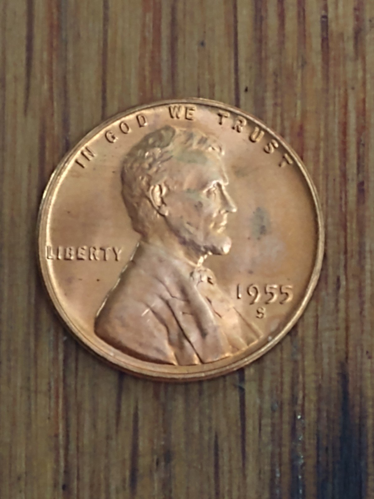 1955 s wheat penny DDR error. Gem uncirculated
