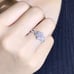PINK TOPAZ AND CUBIC ZIRCONIA RING
