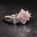 PINK TOPAZ AND CUBIC ZIRCONIA RING
