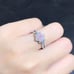 PINK TOPAZ AND CUBIC ZIRCONIA RING
