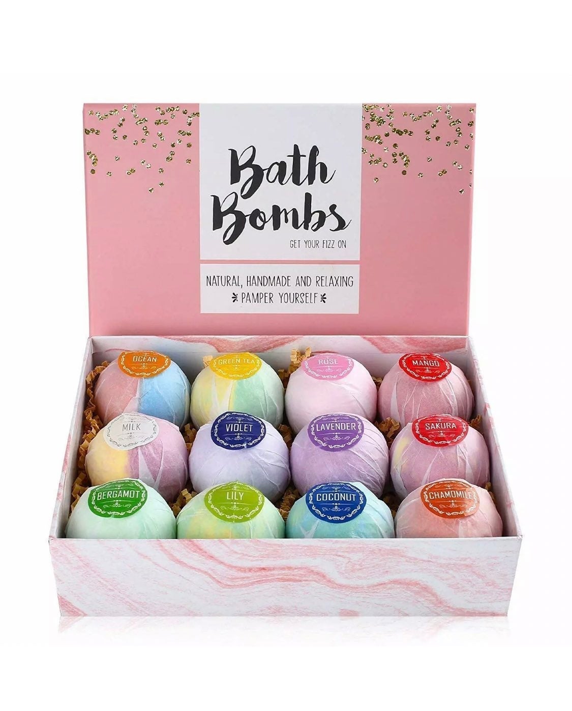 Bath Bombs Gift Set Lot of 12, 2.5 OZ