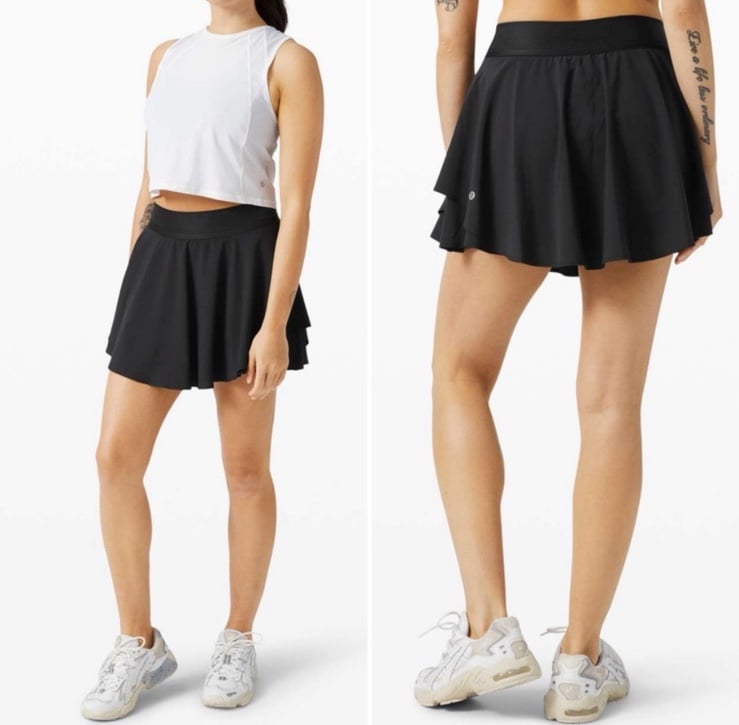 LULULEMON Court Rival High-Rise Skirt Black 68