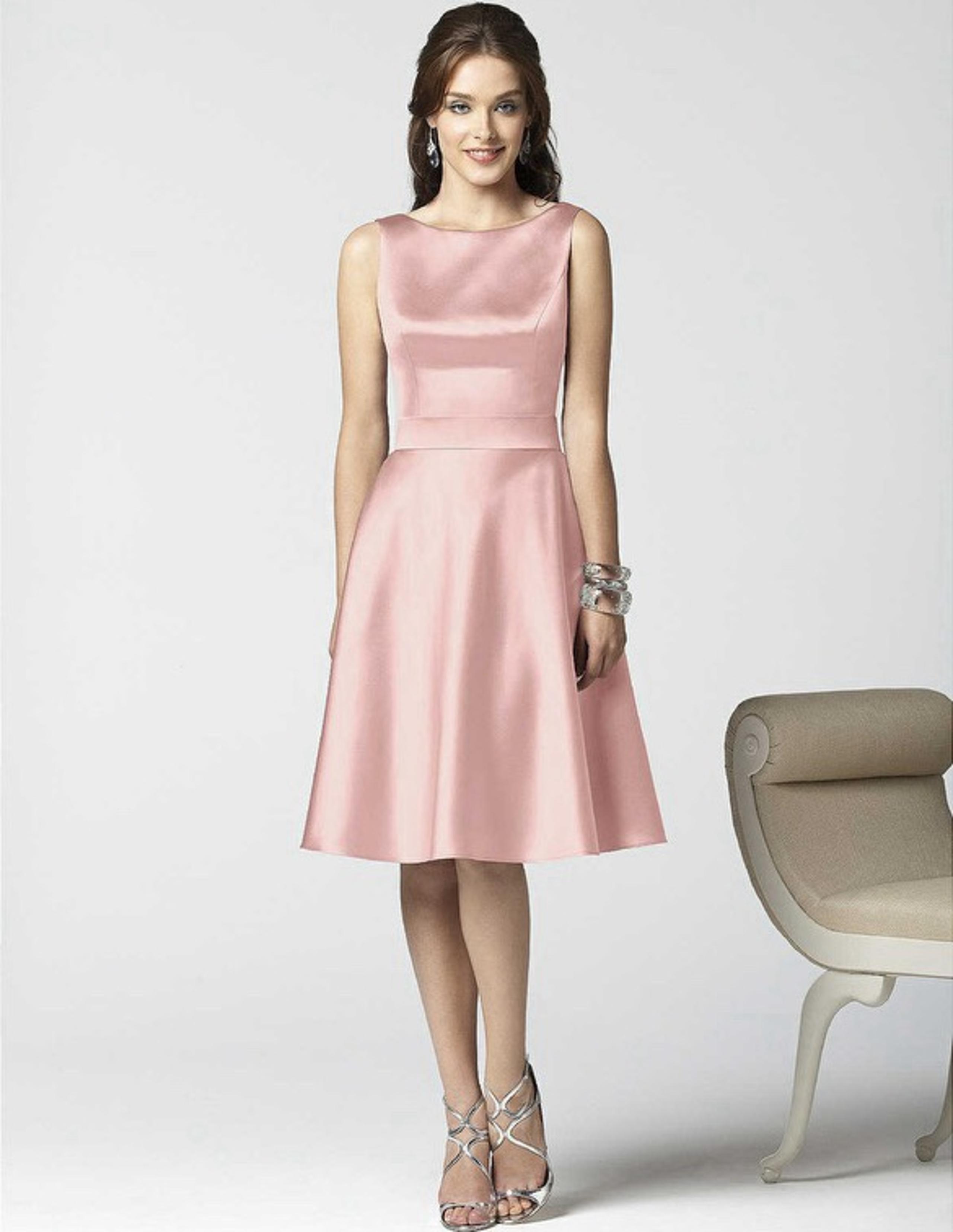 NWT Dessy Collection Sleeveless Cocktail Length Dress in Rose