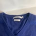 Peter Millar Luxury Blend Cotton Cashmere Pullover Blue V Neck Sweater Size L