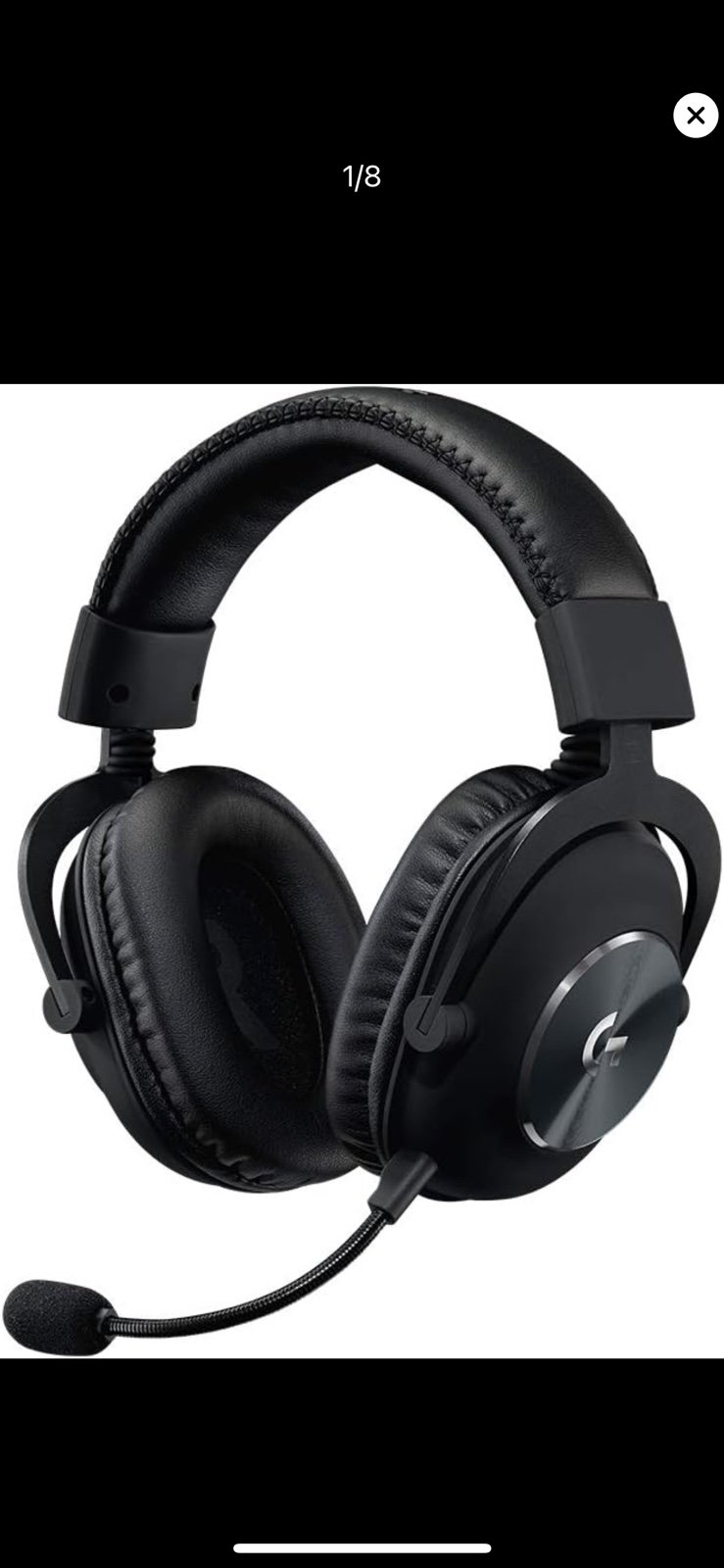 Logitech G Pro X Wired Gaming Headset: Blue VO!CE Detachable Boom Mic, DTS 7.1,