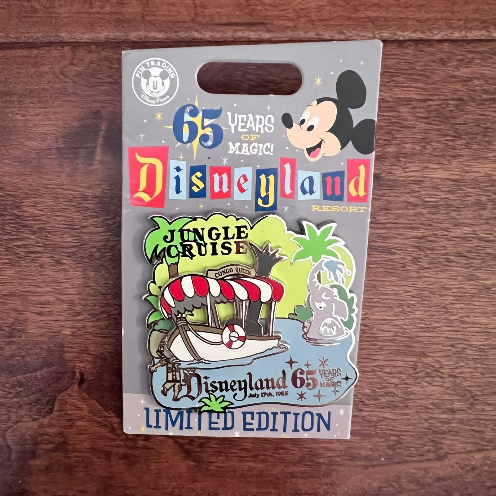 Disneyland 65th Anniversary Disney Jungle Cruise Pin LE 2000