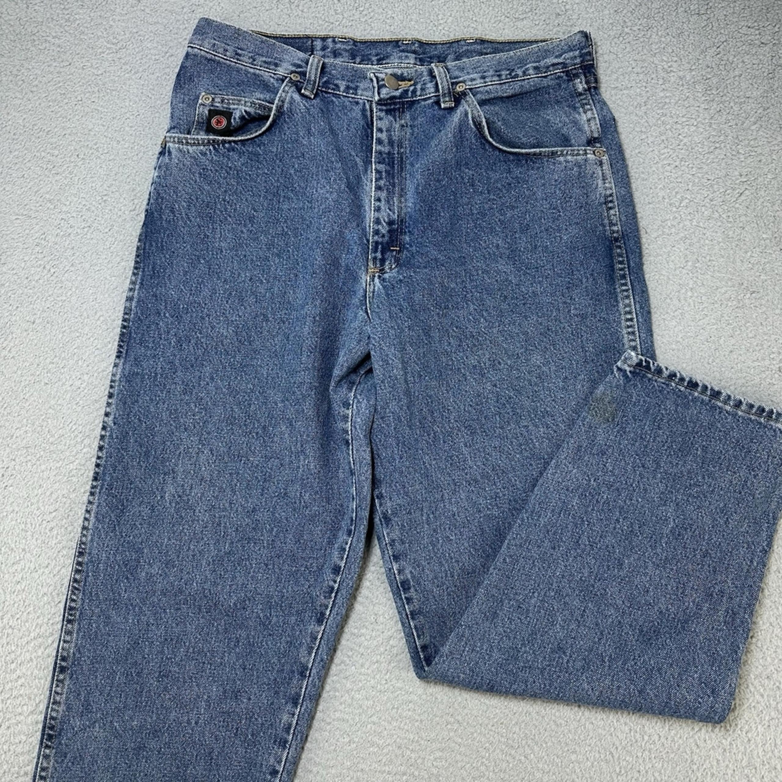 Vintage Wrangler Jeans 34x30 Mens Baggy Tapered Silver Edition Made in USA Prep