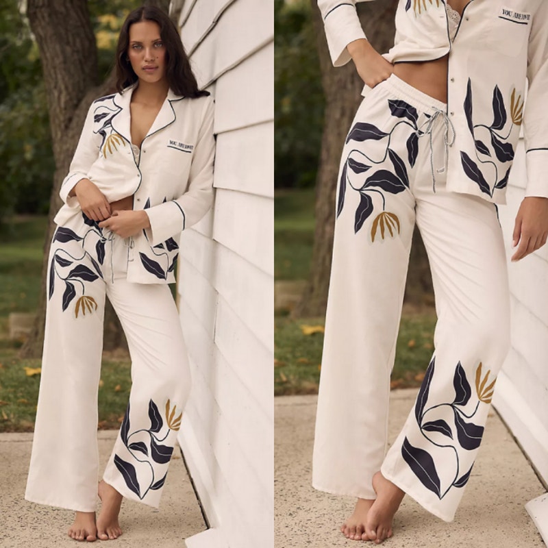 Kenzie Parrott x Anthropologie Graphic Pyjama Bottoms Resort Vacation Spring XS