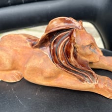 Vintage Hand Sculpted Lion