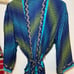 NWOT SILK ROBE BLUE GREEN
