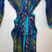 NWOT SILK ROBE BLUE GREEN