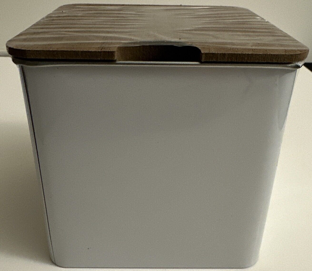 Storage Boxes: Metal Boxes With Wood Lids; Small Inside Large