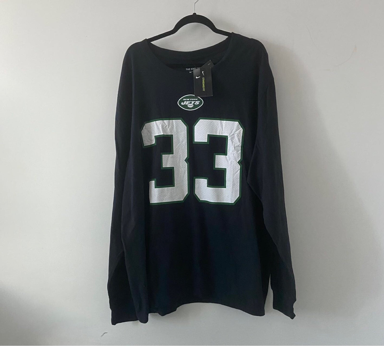 Nike Stack Jamal Adams #33 New York Jets Long Sleeve Tee Size 3XL