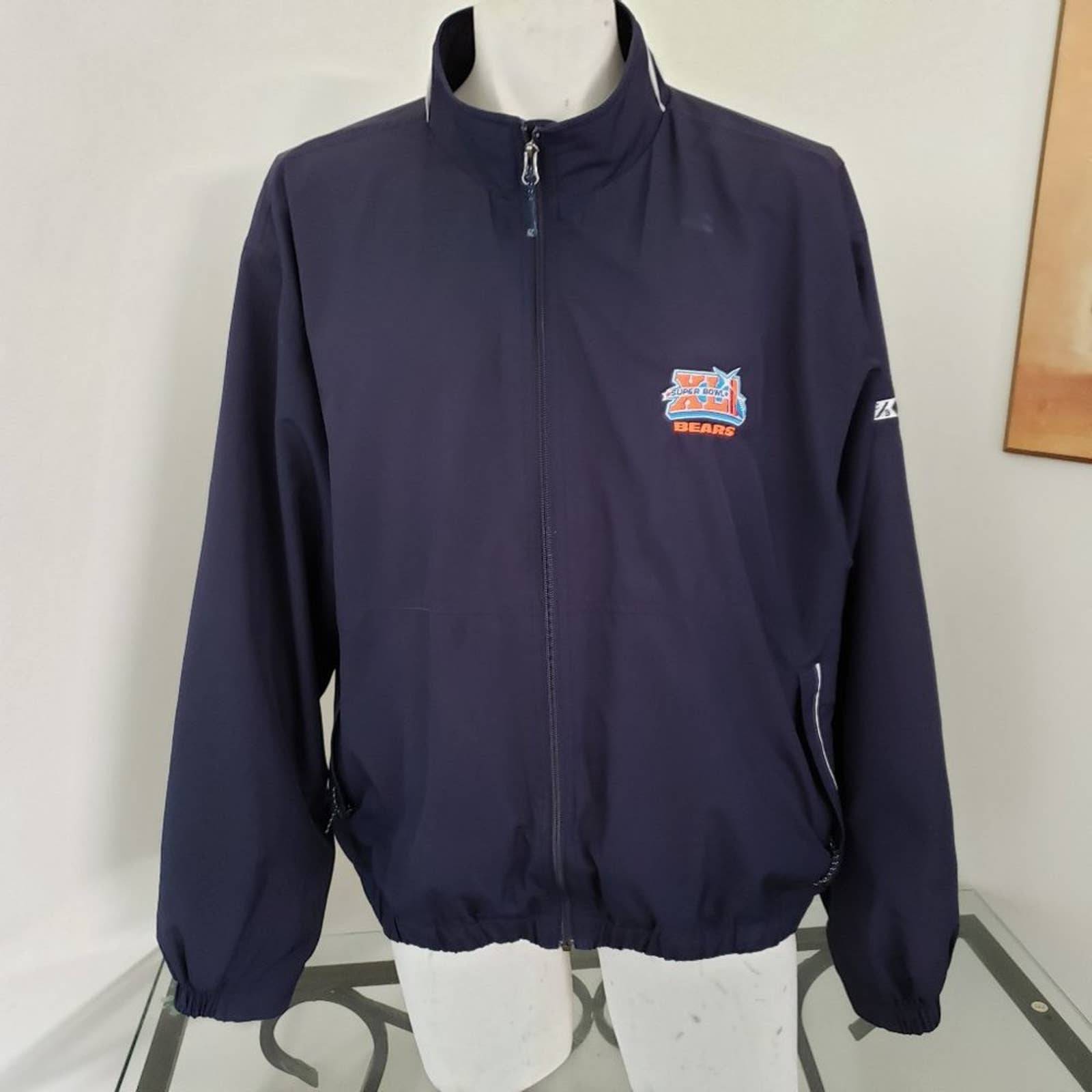 NFL Super Bowl 2007 XLI Colts VS Bears Mens Zip up Windbreaker Jacket XL
