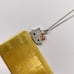 SANRIO Hello Kitty Diamonique CZ Necklace Sterling Silver Cute Charm Necklace