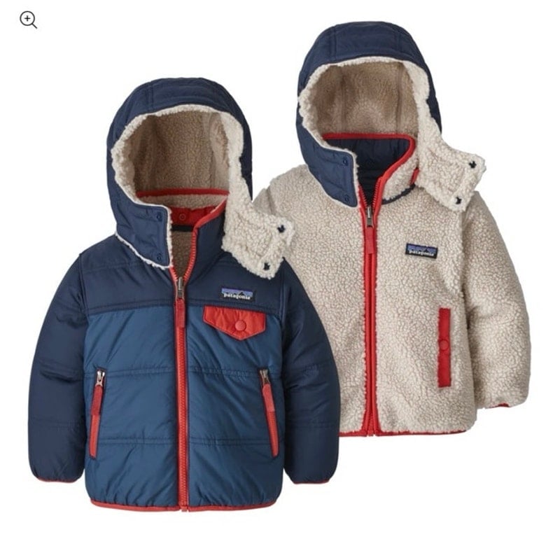PATAGONIA Kids' Reversible Tribbles Coat Stone Blue Size 4T