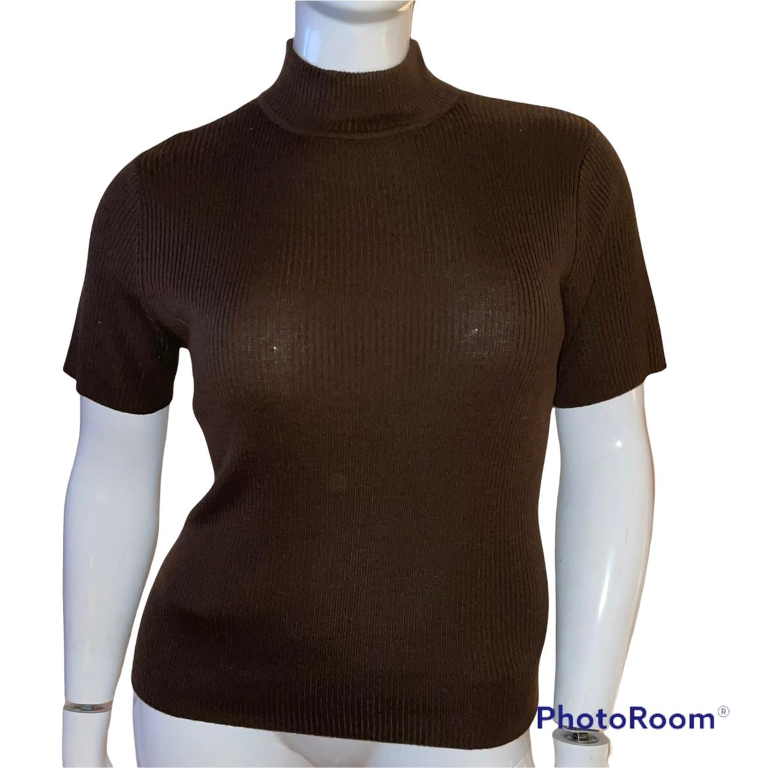 Crift & Barrow mock neck short sleeve sweater