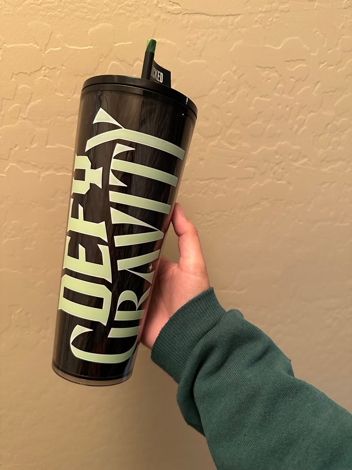 Starbucks + Wicked 2024 Glow in the Dark Black Green Tumbler Limited Edition NWT