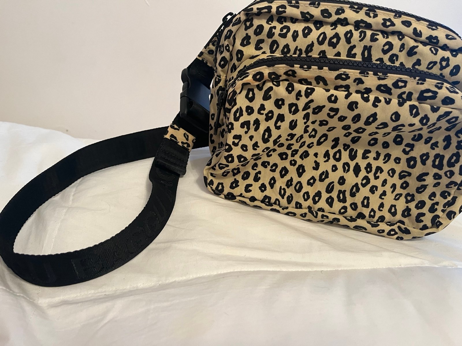 BAGGU Honey Leopard Nylon Fanny Pack/Belt Bag
