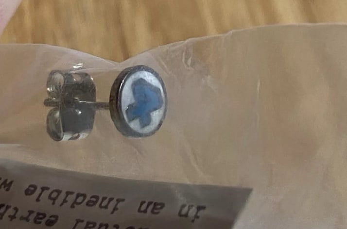 Marvel Fantastic Four Planet Studios 1988 Earring RARE New Old Stock