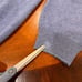 Turnbury Men’s 100% Cashmere V-Neck Pullover Sweater Light Blue Large Soft Cozy