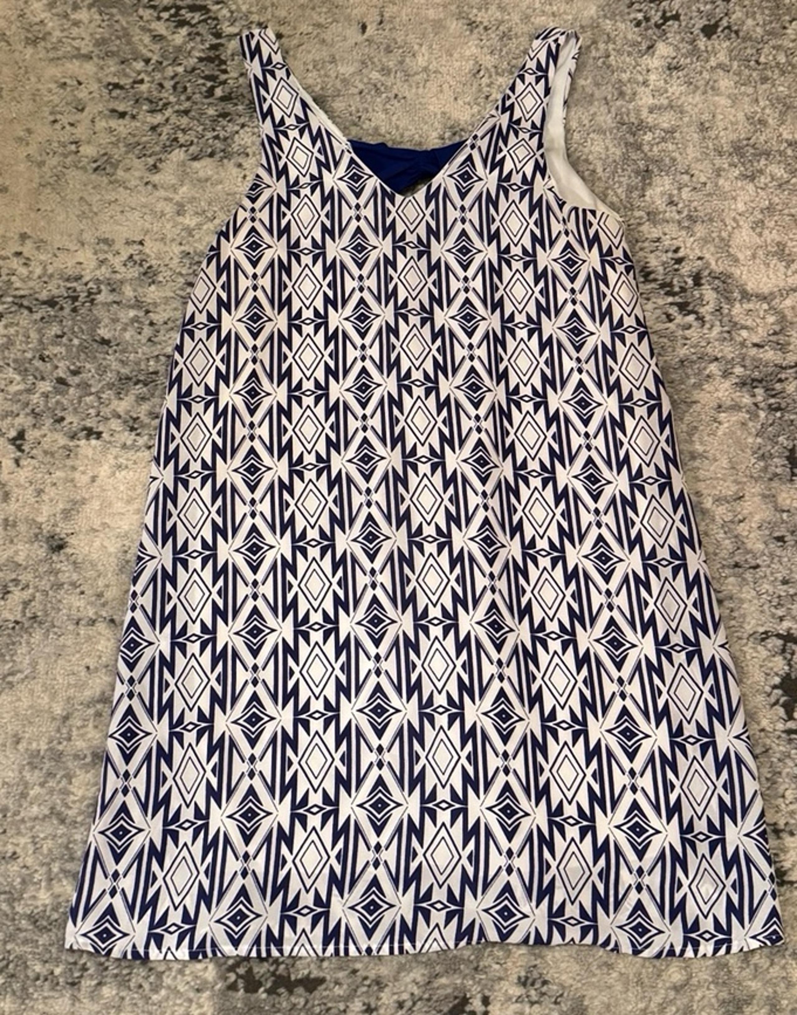 Women’s Boutique Royal Blue & White Bow Dress: Size Small
