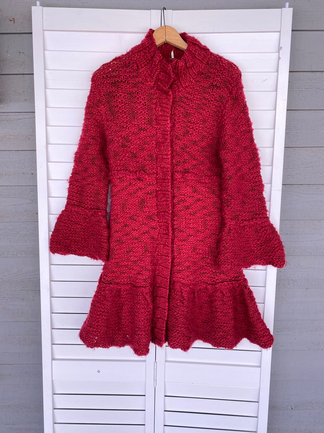 Free People Knit cardigan bell sleeves L