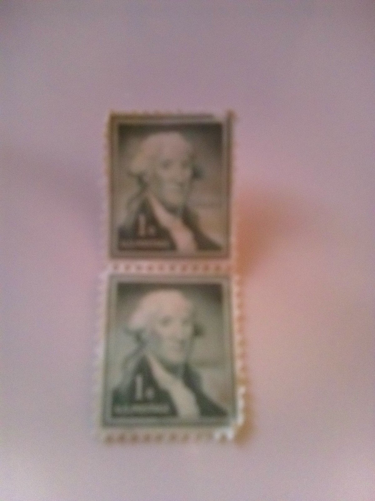 Set of 5 George Washington 1 cent stamps. Today only price.