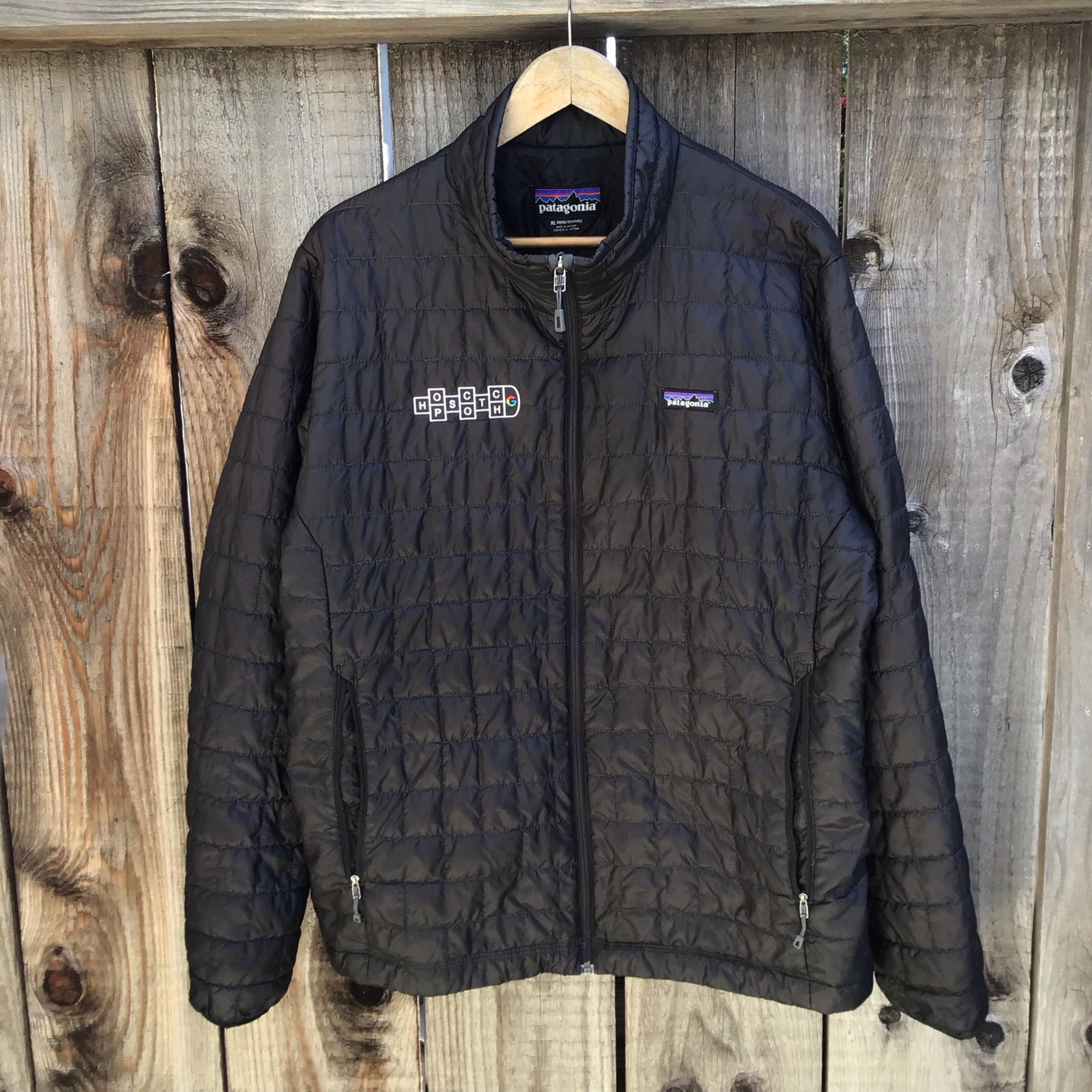 Patagonia nano puff jacket Mens xl black full zip puffer primaloft logo 84212