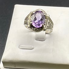 Sterling Silver Ring amethyst ring size 7