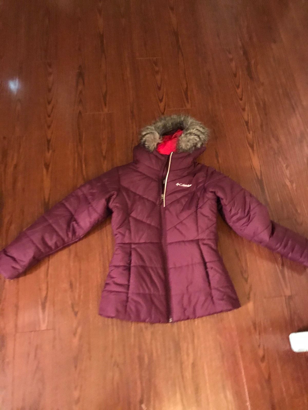 Purple Pink girls Columbia ski jacket