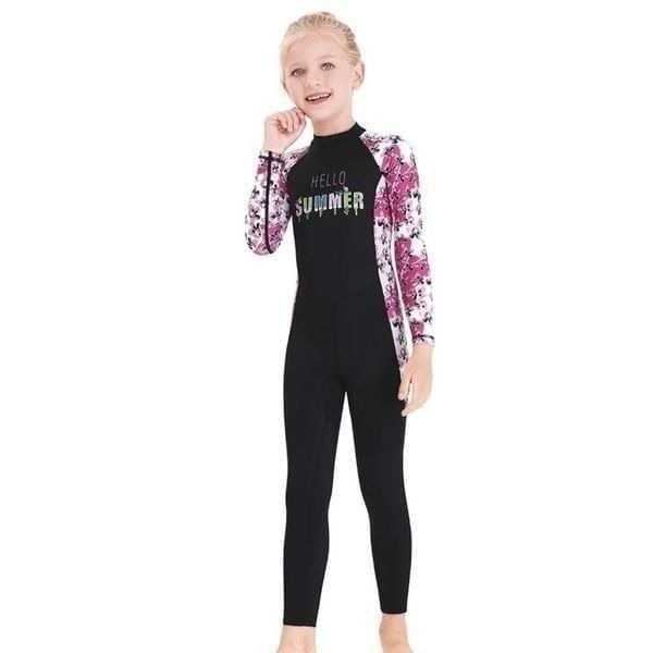 Girls Full Body Rash Guard Swimsuit
