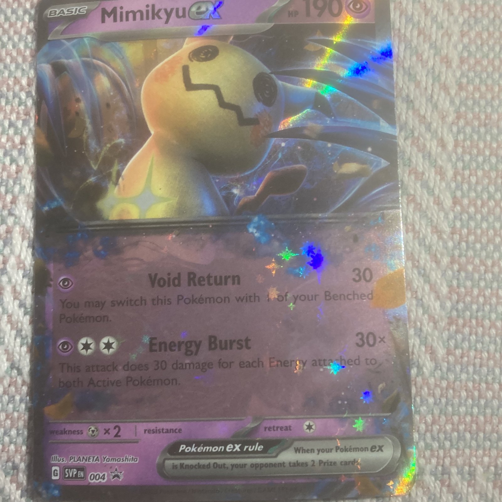 Pokémon Mimikyu 2023 holographic with sleeve