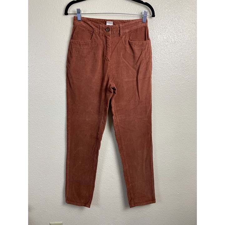 Poetry Womens Corduroy Pants Rust Brown size 4 Slim straight Capsule Neutral