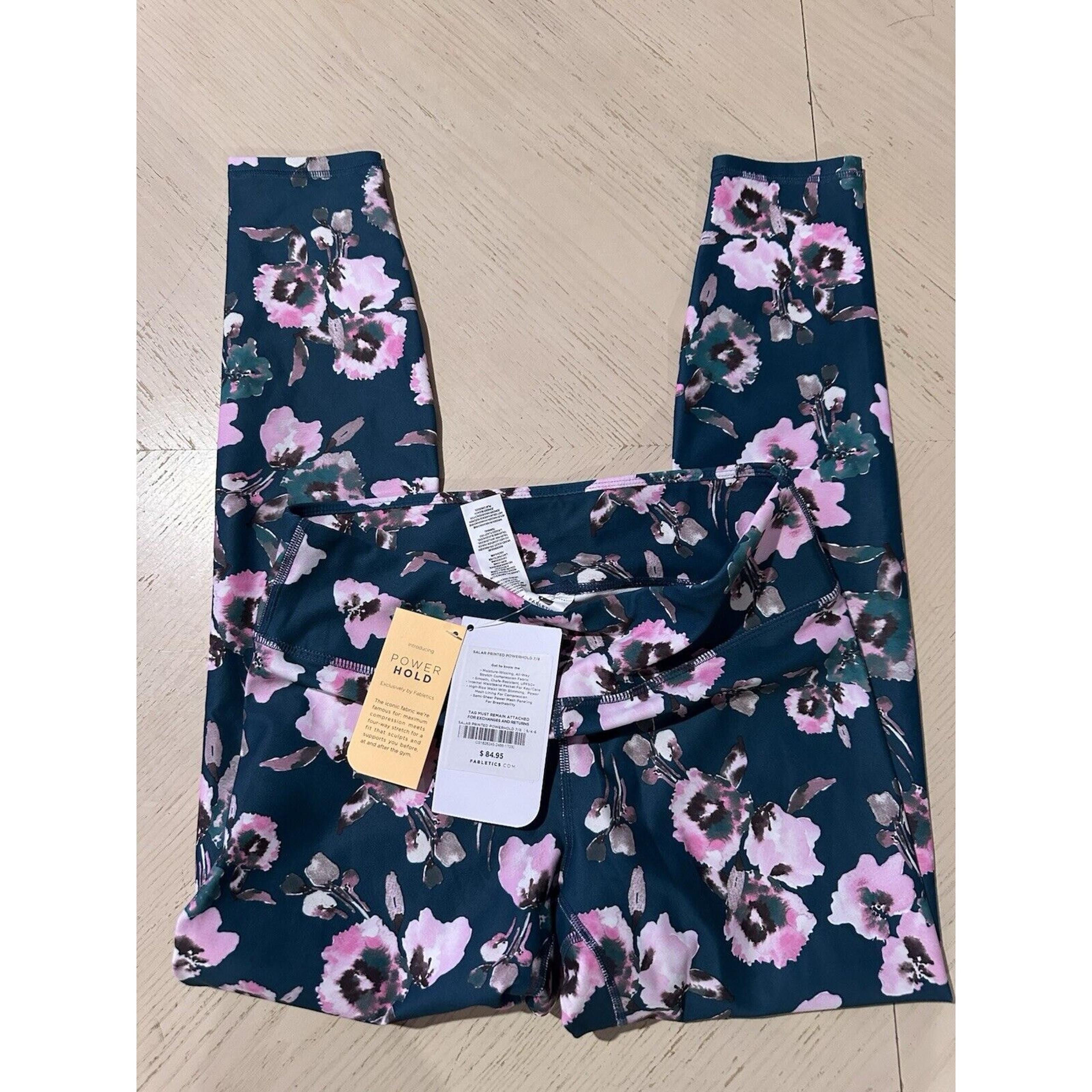 Fabletics Women’s Leggings Define Powerhold Knit Floral Print Sz 7/8