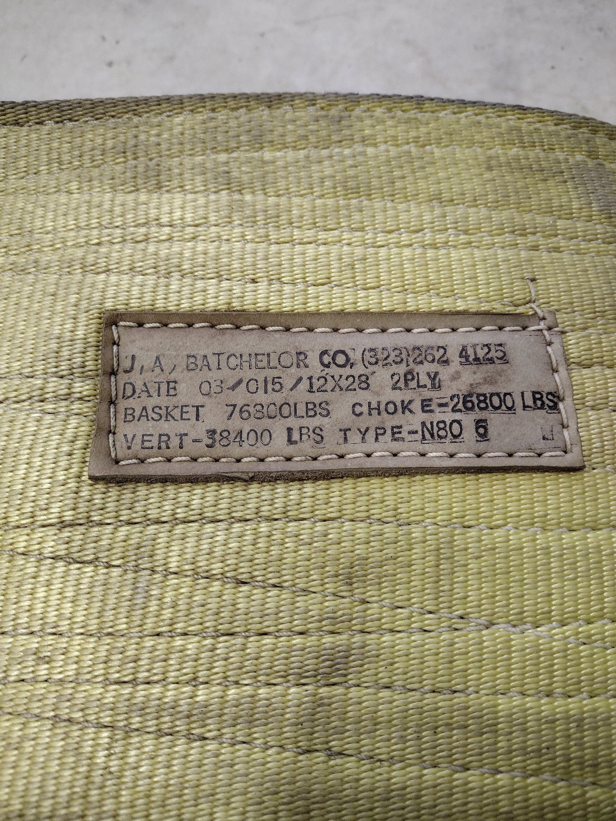 Tow strap heavy duty 12 wide 28' long.