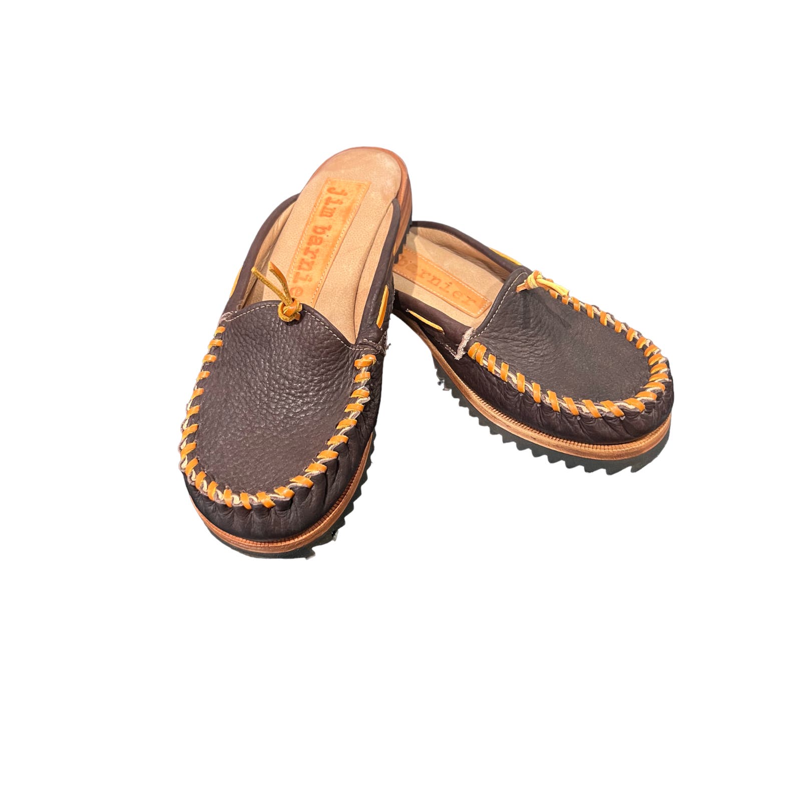 Jim Barnier Women's Size 10 Moc Clog Brown Buff Leather Free People New