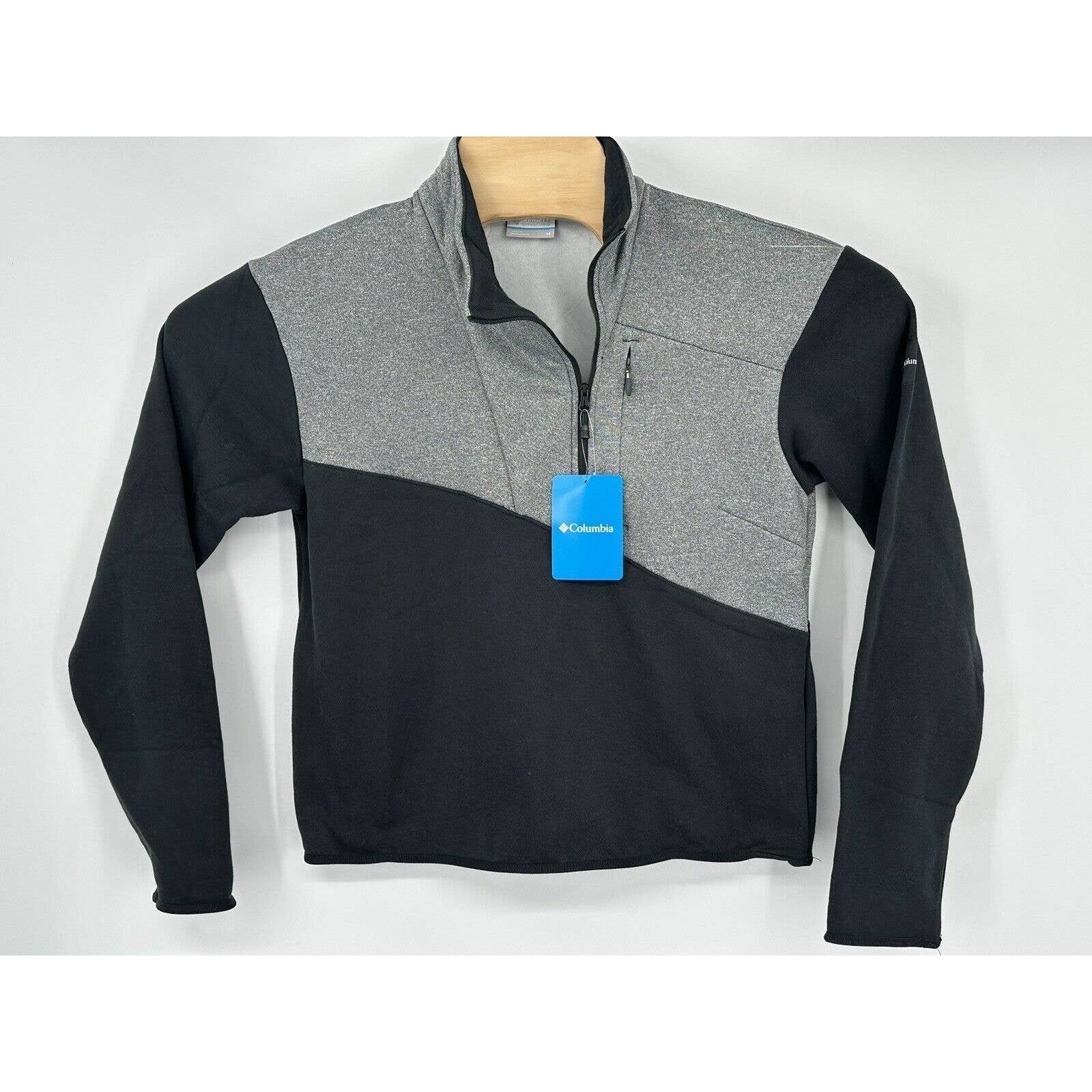 Columbia Lodge Hybrid Pullover Black Gray Women’s Size Medium