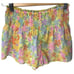 Lovers + Friends Flutter Shorts Women's XS Floral Colorful Sheer Elastic NWT