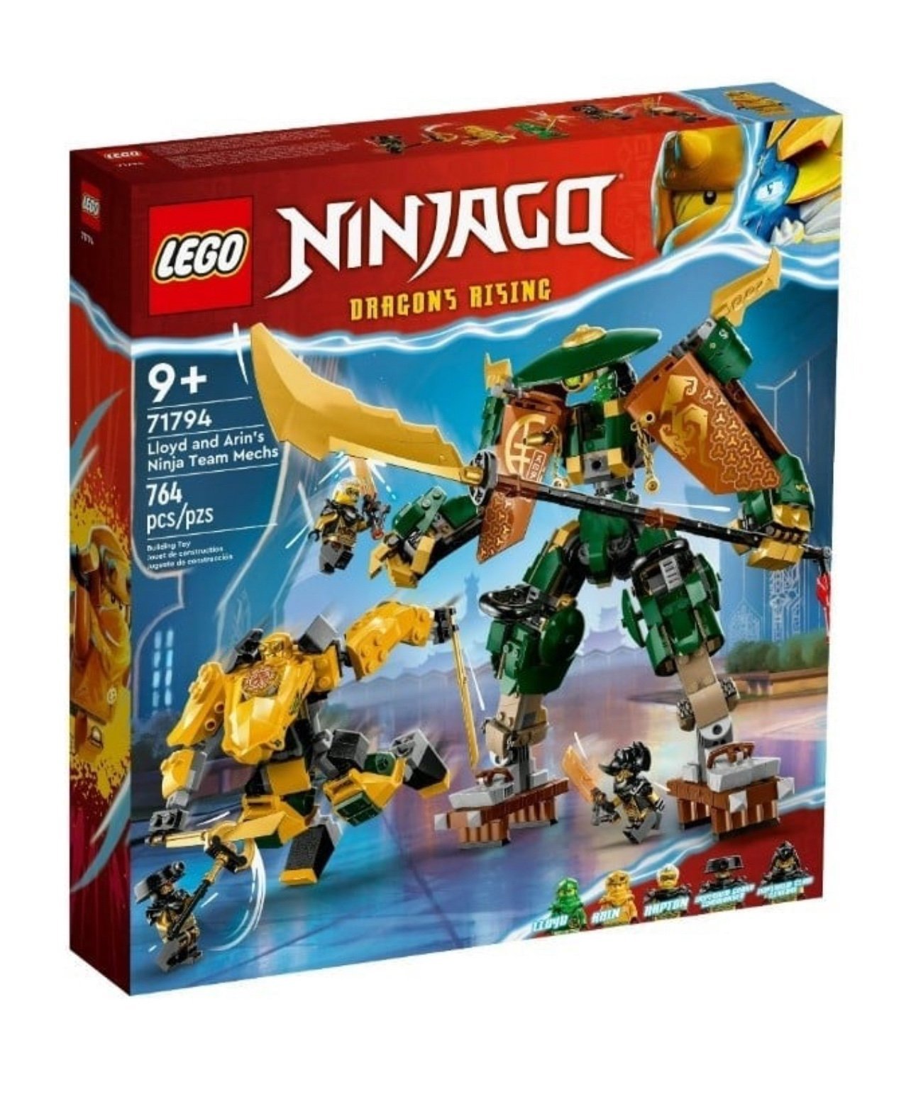 LEGO NINJAGO Lloyd and Arin’s Ninja Team Mechs Building Toy Set 71794