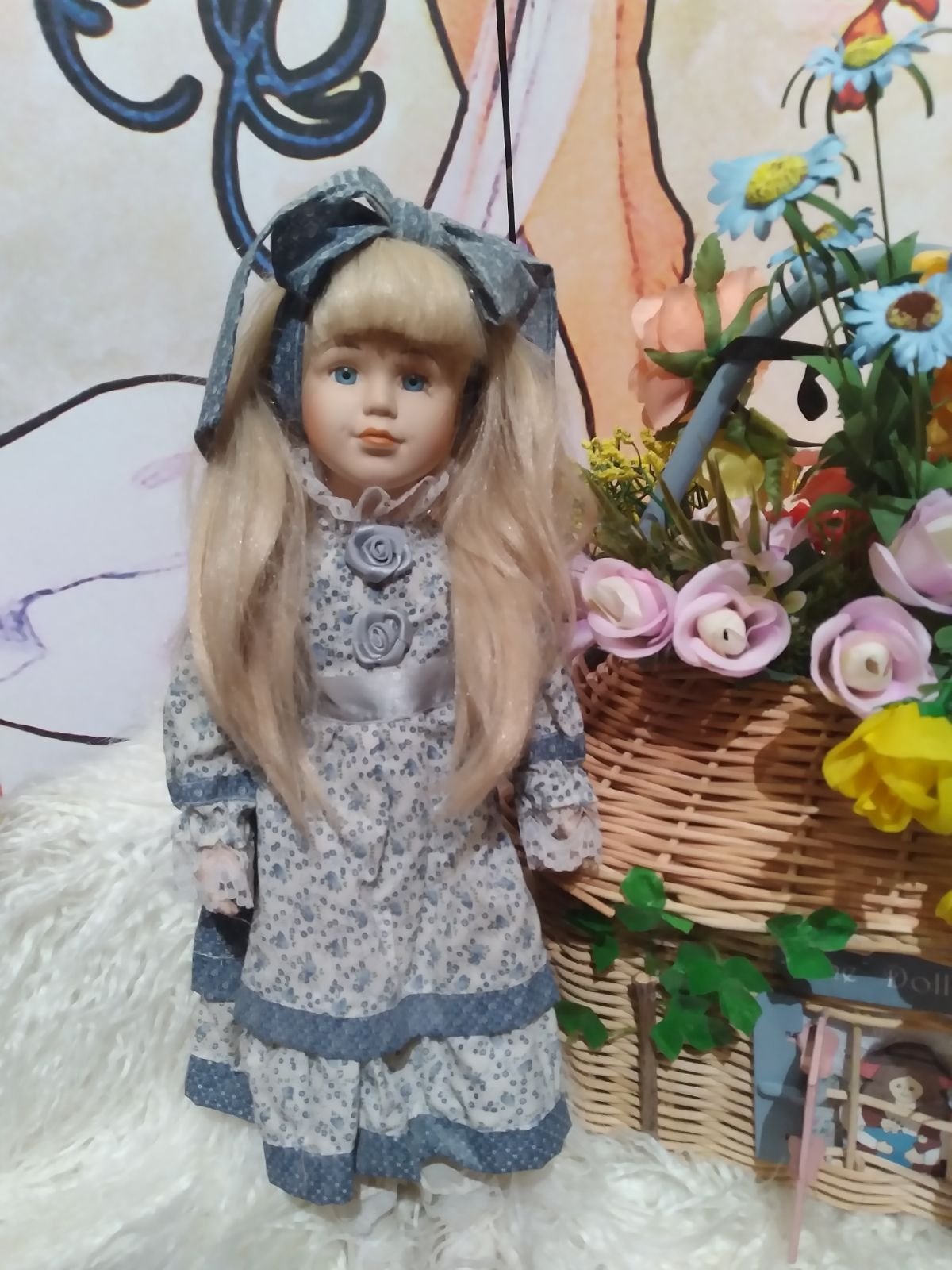 Vintage 17 Porcelain Doll