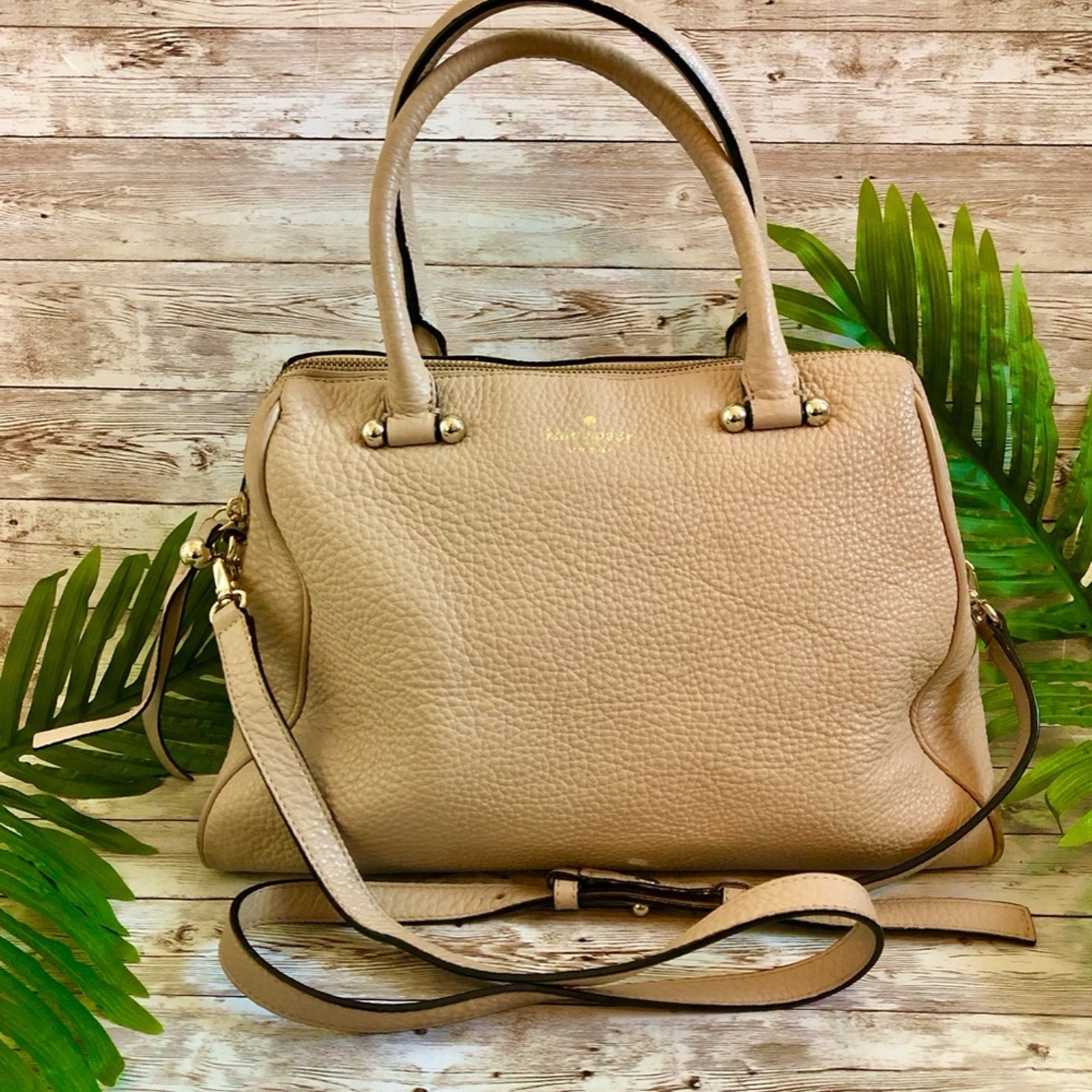Kate Spade Pebbled Leather Tan Satchel