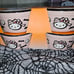 Hello Kitty Halloween Mummy & Friends Pink Ceramic 4 piece Baking Set RARE