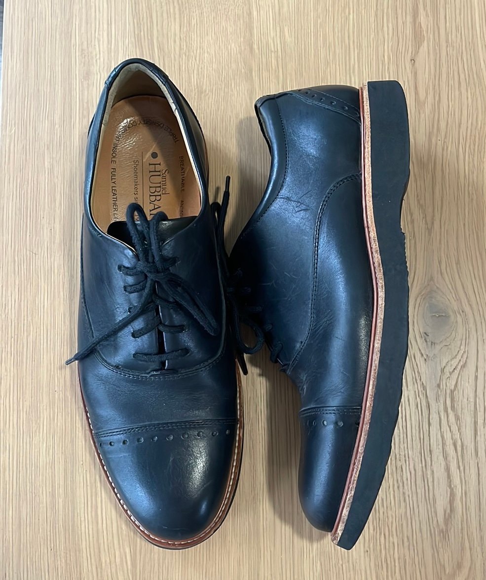 Samuel Hubbard black leather Oxford men’s shoes Sz 9 1/2