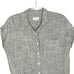 THREAD & SUPPLY Pinstriped Button Up Shirt & Drawstring Pant Set Gray Size Large