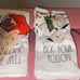 Rae Dunn Disney Ariel show white kitchen towels