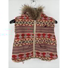 LaRok Vintage Rabbit Hair Lined Women's Vest Red Size M EVC