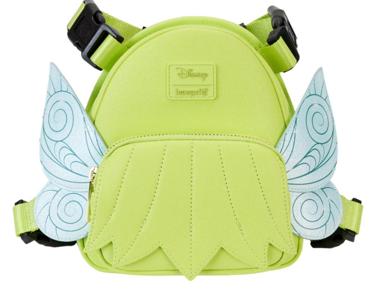 LoungeFly DISNEY Peter Pan Tinker Bell Cosplay Glitter Mini Backpack Dog Harness